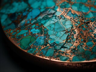 The Intricate Patterns of a Turquoise Surface