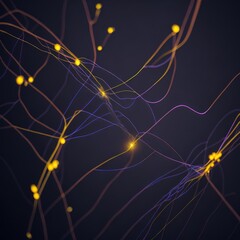 3d rendered illustration of a neuron cnnections