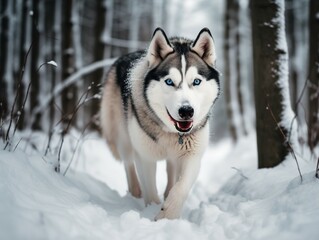 The Siberian Husky's Winter Wonderland Adventure