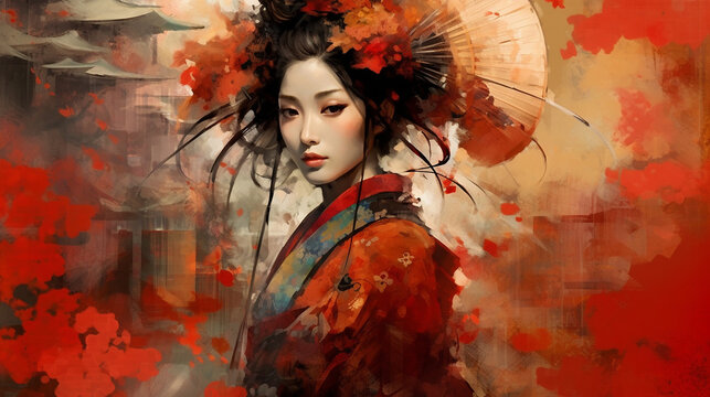 Geisha Japan Artwork