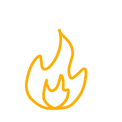 Fire line hand drawn