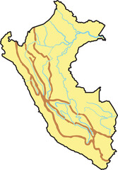 Mapa político y  geográfico del peru