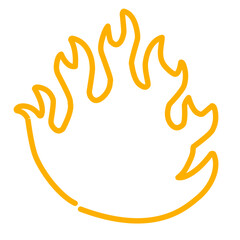 Fire line hand drawn