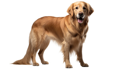 Golden Retriever on Transparent Background, AI Generative