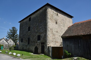 Turm des r&ouml;mischen Kastells Cannabianca in Zeiselmauer, &Ouml;sterreich, 04.05.2023