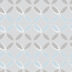 abstract vector seamless pattern. Ornamental flowing swirl shapes background.  line art tracery surface ornament. Textured geometric repeat backdrop. Modern striped spirals design