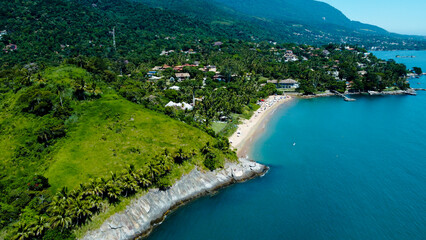 Visão aérea de Ilhabela, SP, Brasil.