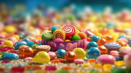 Fototapeta na wymiar Creative candy background in vibrant colors