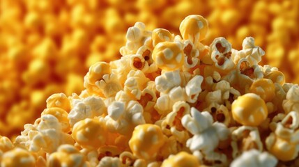 Creative popcorn background in vibrant colors