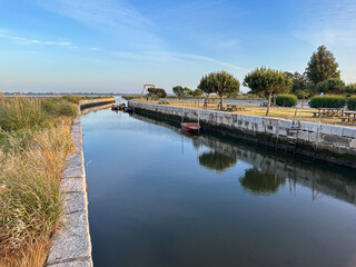 Fototapeta premium View of Cambeia pier in Murtosa