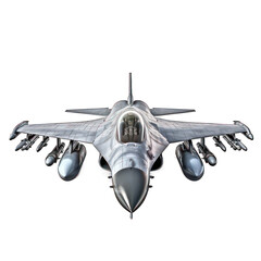 F16 fighter jet isolated on white created with Generative AI