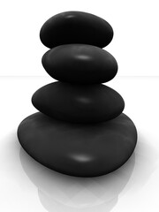 3d rendered illustration of grey stones