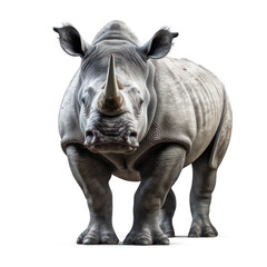 Obraz premium Rhino isolated on white created with Generative AI