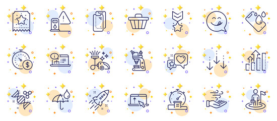 Fototapeta na wymiar Outline set of Heart, Leadership and Shop cart line icons for web app. Include Chemistry dna, Petrol station, Winner medal pictogram icons. Wind energy, Loyalty ticket, Swipe up signs. Vector