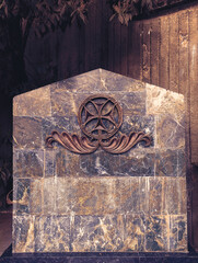 The Old church stone monument