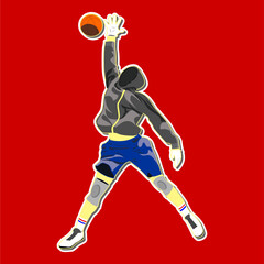 street basketball design illustration