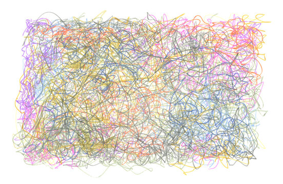 colorful scribbles on white background clip art preview