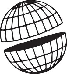 earth globe icon. earth globe on a white background