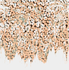 Abstract Hand Drawing Liquid Fluid Wavy Swirl Marbling Leopard Cheetah Animal Skin Seamless Vector Pattern Isolated Background