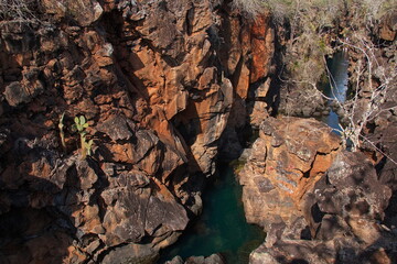 Canyon Las Grietas at Puerto Ayora on Santa Cruz island of Galapagos islands, Ecuador, South America

