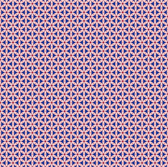 Red white and blue lattice pattern digital art with stars for the Fourth of July, Independence Day, Memorial Day, Labor Day holidays. Seamless repeating abstract background wallpaper..