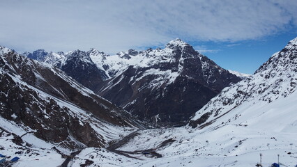 Montanhas na cordilheira dos andes no Chile