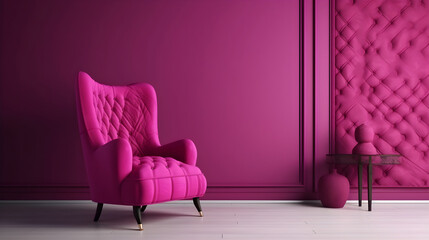 Minimalist Interior of modern interior desige 3D rendering, generative ai