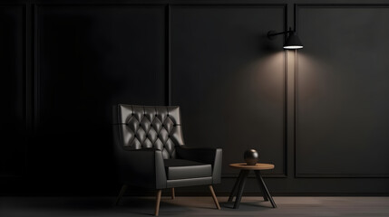 Naklejka na ściany i meble Minimalist Interior of modern interior desige 3D rendering, generative ai
