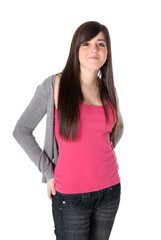 Obraz premium Young adult teen satisfied 