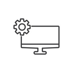 Computer Setting Icon - Technical Support Icon