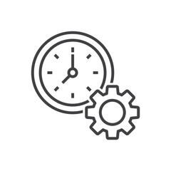 Clock Management Icon - Time Settings Icon