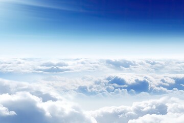 Fototapeta na wymiar sunny day with blue sky and fluffy white clouds Generative AI