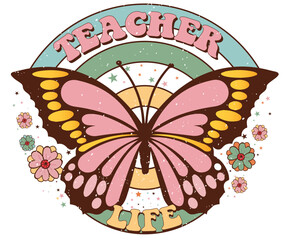 Teacher Life  Flowers Vector Sublimation