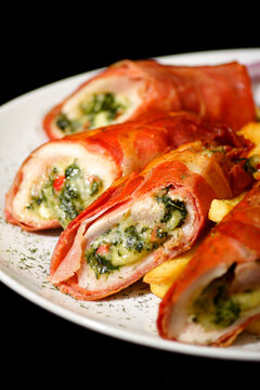chicken breast stuffed with broccoli and cheese wrapped with bacon