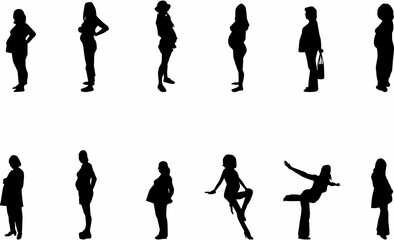 pregnant women silhouettes