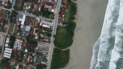 Região residencial próximo a praia de Boracéia, Bertioga, Brasil