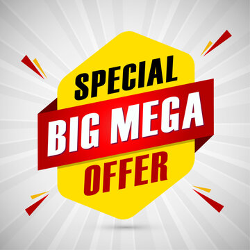 Special Big Mega Offer Sale Banner Template design big sale special Vector Image