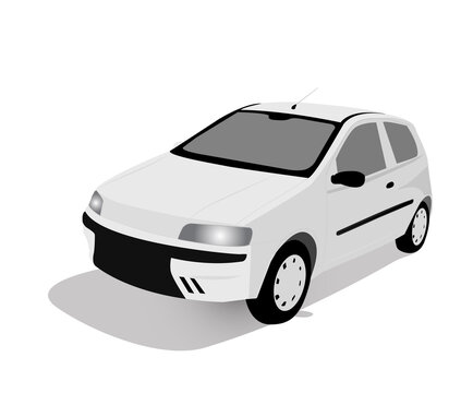 white car on white background clip art preview
