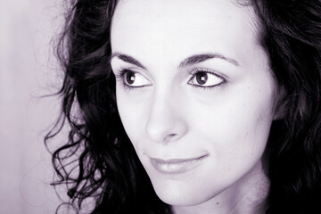 Fototapeta premium Portrait of a beautiful young lady smiling