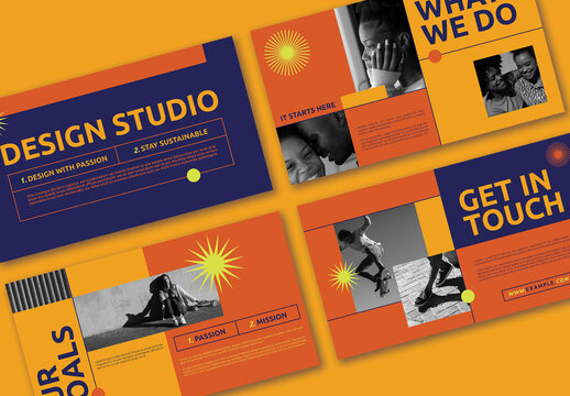 Bright & Retro Interactive Pitch Deck