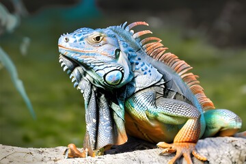 Fototapeta premium iguana on a branch