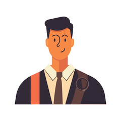 Successful businessman avatar smiling