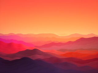 Fototapeta na wymiar Smooth Gradient of Warm Colors Mimicking Sunset Hues, AI Generated Background