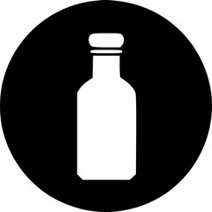 bottle of medicine flat icon. vector bottle of medicine in flat manner isolate on white background. component for web, game and medicine ad