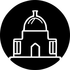 capitol icon. outline capitol vector icon for web design isolate on white background