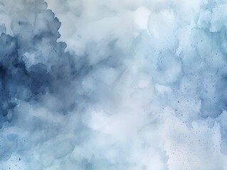 Fototapeta premium Pale Blue Background with Watercolor Wash Effect, AI Generated Image