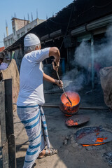 working people at keraniganj ship dockyard, Dhaka Bagladesh