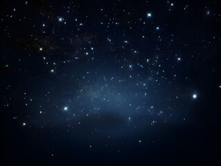 Fototapeta premium Simple Representation of Night Sky with Twinkling Stars and Hint of Milky Way, AI Generated Background