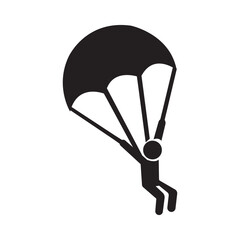parachute icon logo vector design template