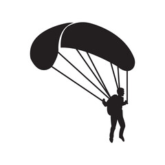 parachute icon logo vector design template